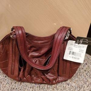 B.Makowsky Brown small leather brand new handbag